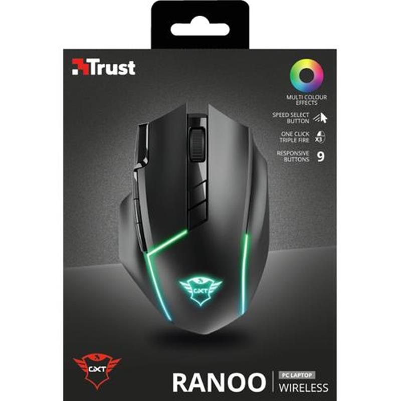 Trust GXT 131 Ranoo muis Rechtshandig RF Draadloos Optisch 4800 DPI