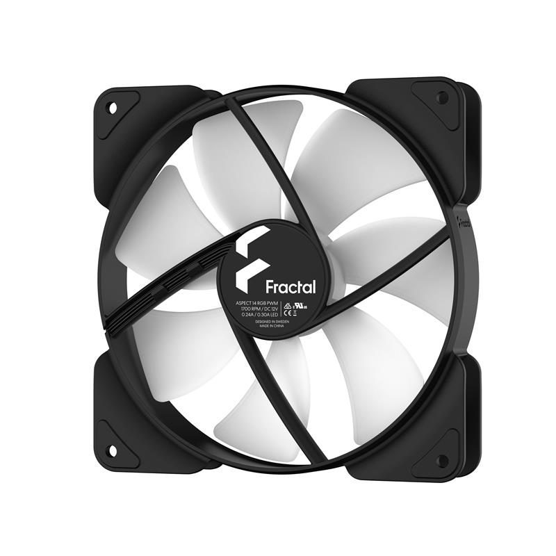 Fractal Design Aspect 14 RGB PWM Computer behuizing Ventilator 14 cm Zwart 1 stuk(s)