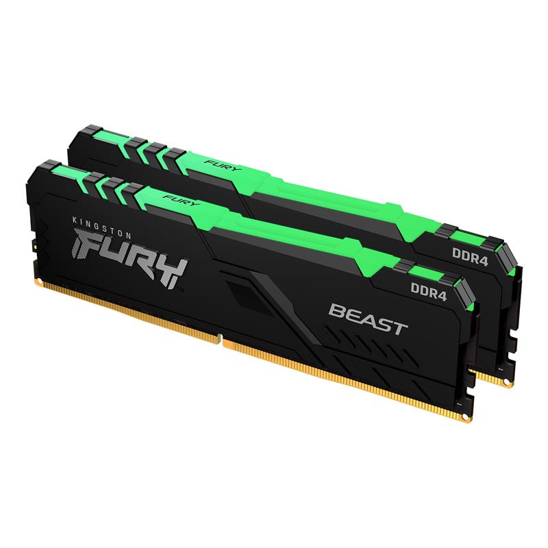 Kingston Technology FURY Beast RGB geheugenmodule 64 GB 2 x 32 GB DDR4 3200 MHz