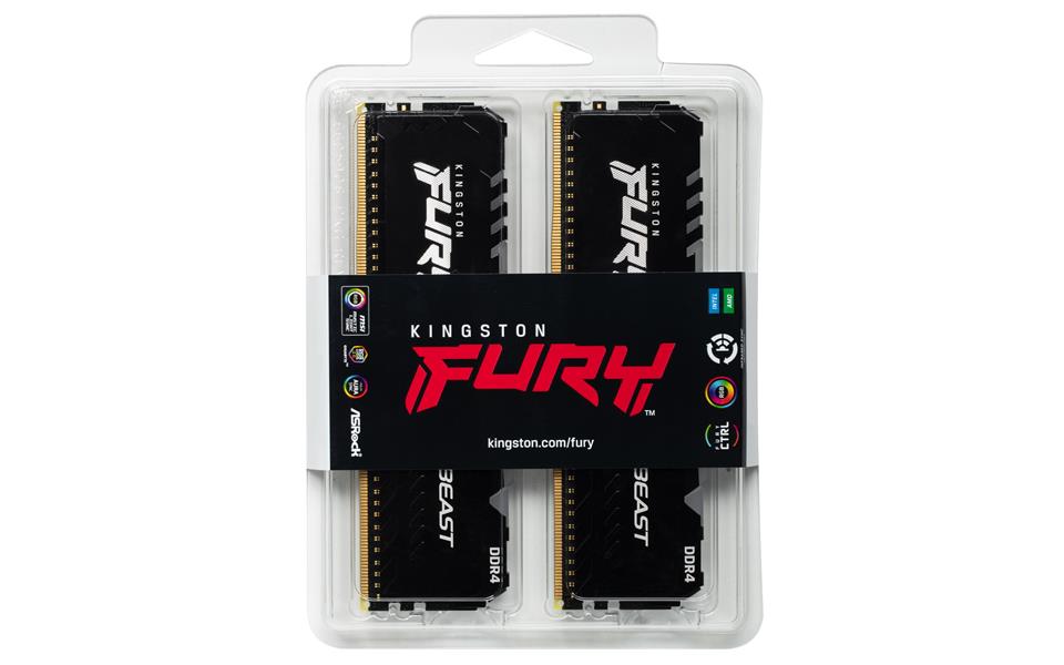 MEM Kingston Fury Beast 32GB ( 2X16) DDR4 DIMM 3200MHz / RGB