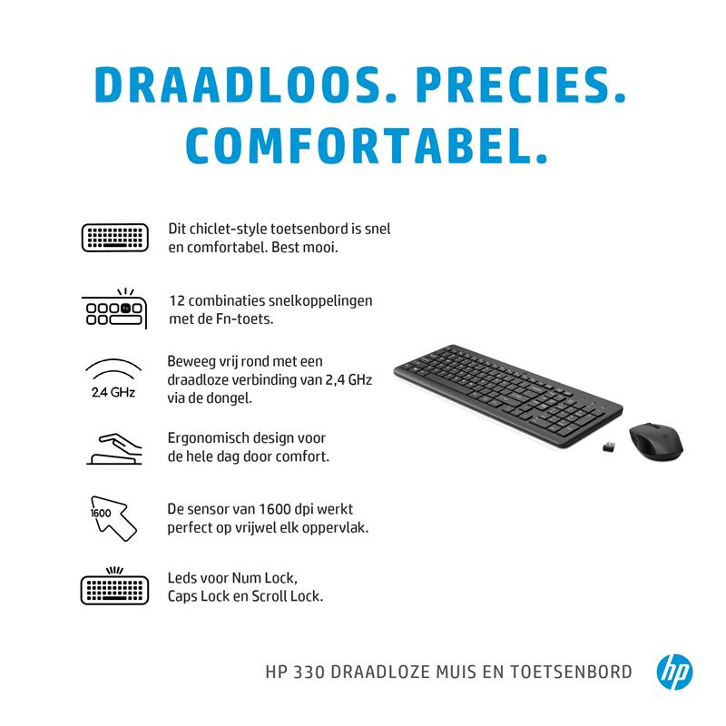 HP 330 draadloze muis en draadloos toetsenbord