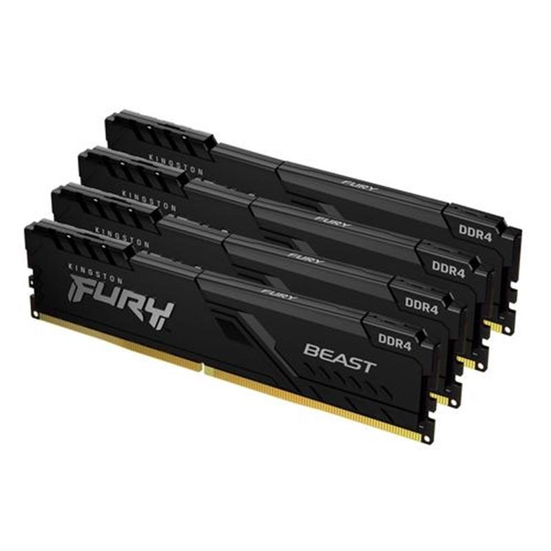 Kingston Technology FURY Beast geheugenmodule 128 GB 4 x 32 GB DDR4 3600 MHz