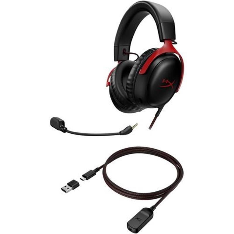 HP HyperX Cloud III - Gamingheadset (zwart/rood)