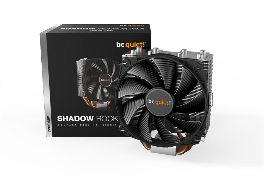 be quiet! SHADOW ROCK SLIM 2 Processor Koeler 13,5 cm Aluminium, Zwart, Koper 1 stuk(s)