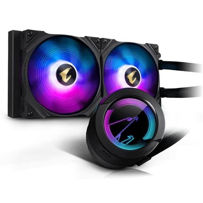 Gigabyte AORUS WATERFORCE 280 Processor Alles-in-één vloeistofkoeler Zwart Gigabyte AORUS WATERFORCE 280 Processor Alles-in-één vloeistofkoeler Zwart