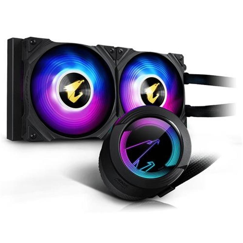 Gigabyte AORUS WATERFORCE 240 Processor Alles-in-één vloeistofkoeler 12 cm Zwart Gigabyte AORUS WATERFORCE 240 Processor Alles-in-één vloeistofkoeler 12 cm Zwart