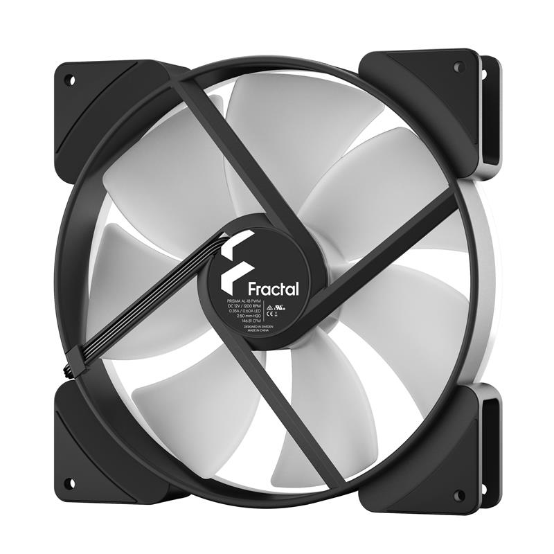 Fractal Design Prisma AL-18 PWM Computer behuizing Ventilator 18 cm Zwart, Wit 1 stuk(s)