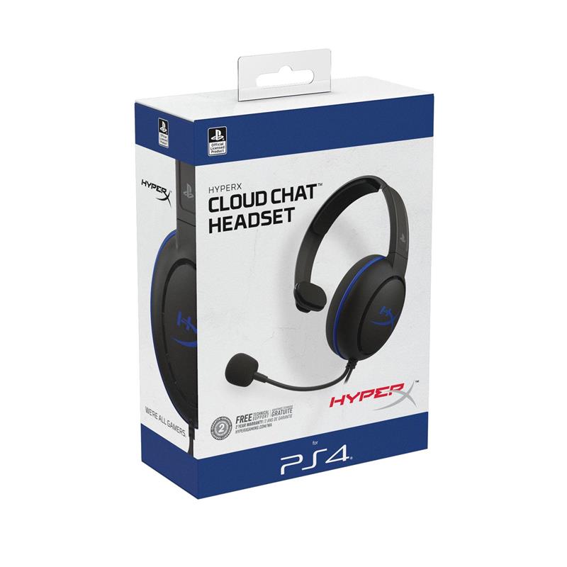 HP HyperX CloudX Chat Headset Bedraad Hoofdband Gamen Zwart, Blauw