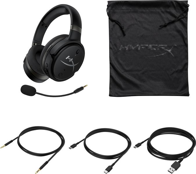 HP HyperX Cloud Orbit S Headset Bedraad en draadloos Hoofdband Gamen USB Type-C Zwart, Grijs