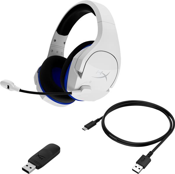 HP Stinger Core W PS5 Headset Draadloos Hoofdband Gamen Blauw, Wit