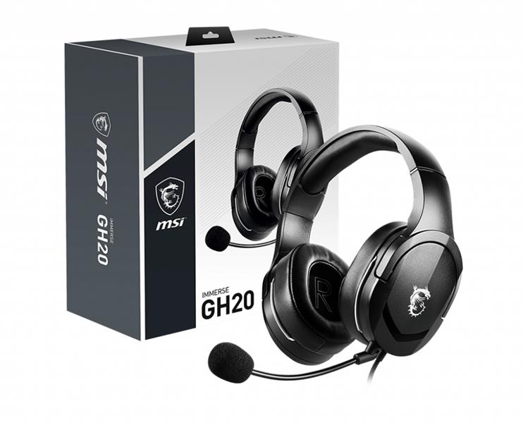 MSI Immerse GH20 Headset Bedraad Hoofdband Gamen Zwart