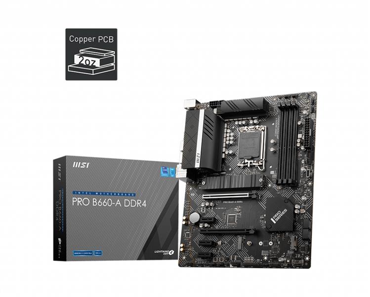 MSI PRO B660-A DDR4 moederbord Intel B660 LGA 1700 ATX