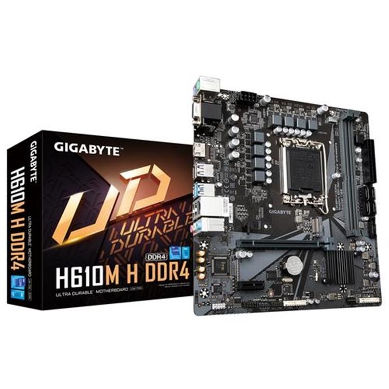 Gigabyte H610M H DDR4 moederbord Intel H610 Express LGA 1700 micro ATX