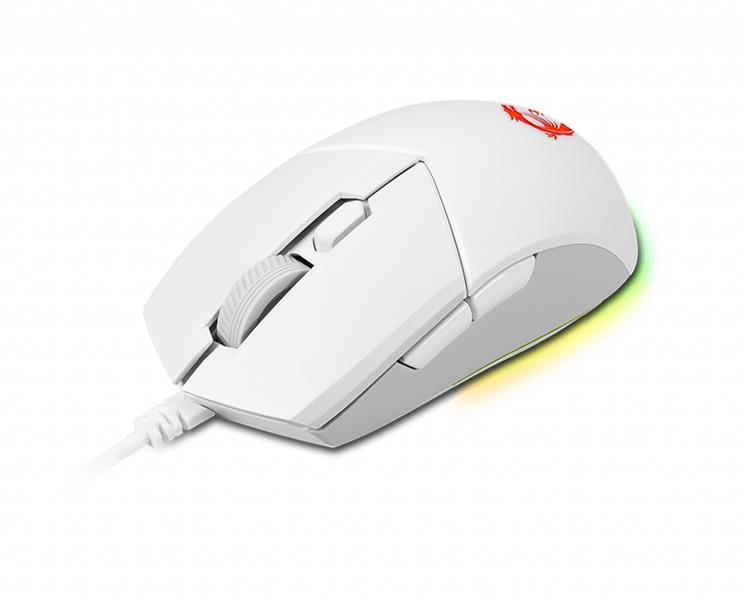 MSI CLUTCH GM11 WHITE muis Ambidextrous USB Type-A Optisch 5000 DPI