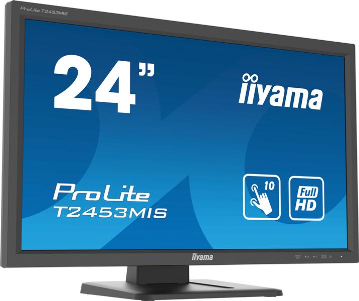 iiyama ProLite T2453MIS-B1 touch screen-monitor 59,9 cm (23.6"") 1920 x 1080 Pixels Multi-touch Multi-gebruiker Zwart