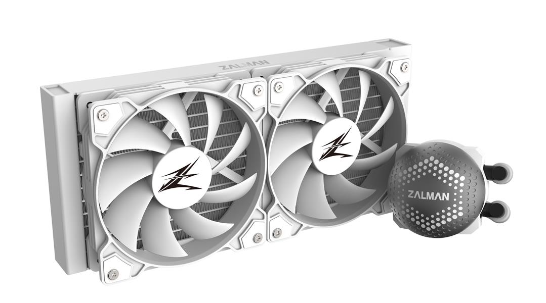 Zalman ALPHA24 White CPU Liquid Cooler 240mm Radiator 2 x 10 mm Fan ARGB pump Dual Processor Alles-in-één vloeistofkoeler 12 cm Wit