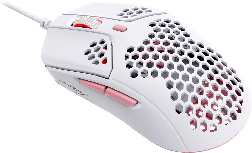 HyperX Pulsefire Haste Gaming muis (wit-roze)