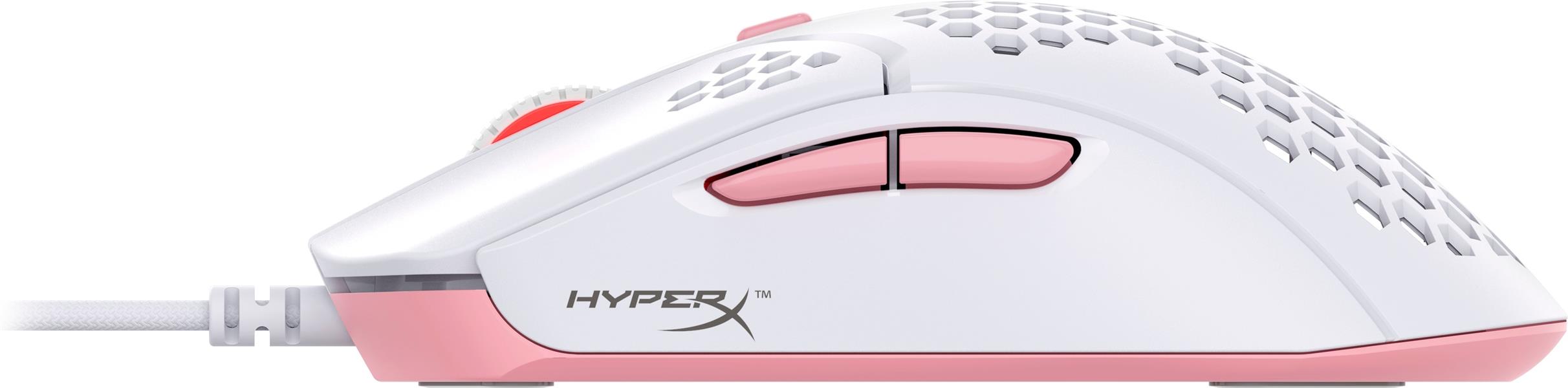 HyperX Pulsefire Haste Gaming muis (wit-roze)