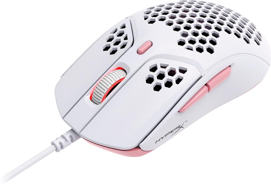 HyperX Pulsefire Haste Gaming muis (wit-roze)