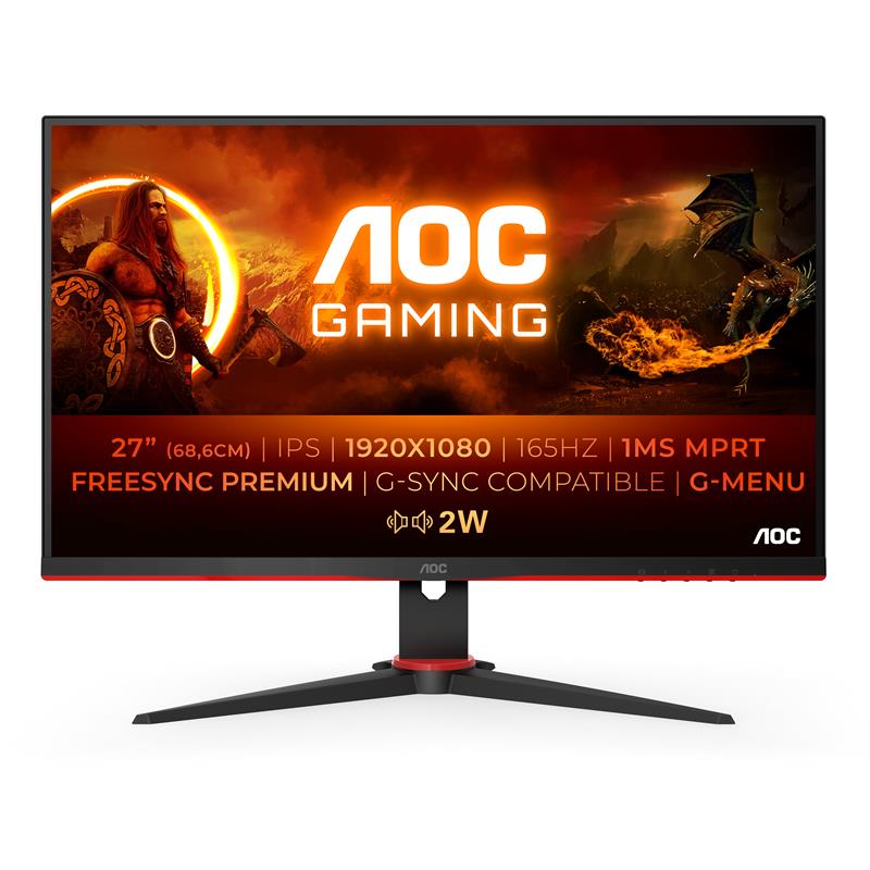 AOC G2 27G2SPAE/BK LED display 68,6 cm (27"") 1920 x 1080 Pixels Full HD Zwart, Rood