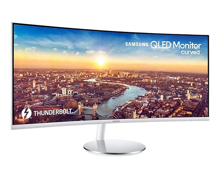 Samsung C34J791WTP 86,4 cm (34"") 3440 x 1440 Pixels UltraWide Quad HD QLED Zilver, Wit