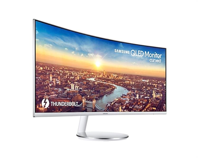 Samsung C34J791WTP 86,4 cm (34"") 3440 x 1440 Pixels UltraWide Quad HD QLED Zilver, Wit