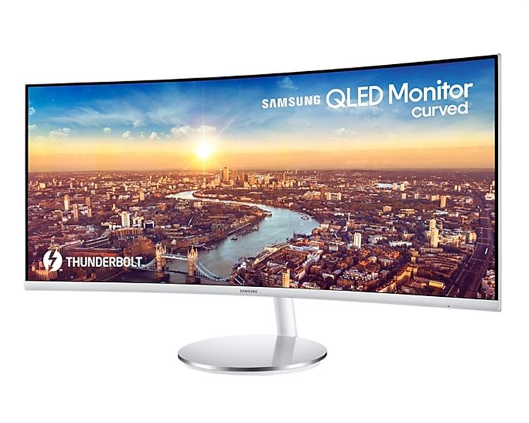 Samsung C34J791WTP 86,4 cm (34"") 3440 x 1440 Pixels UltraWide Quad HD QLED Zilver, Wit