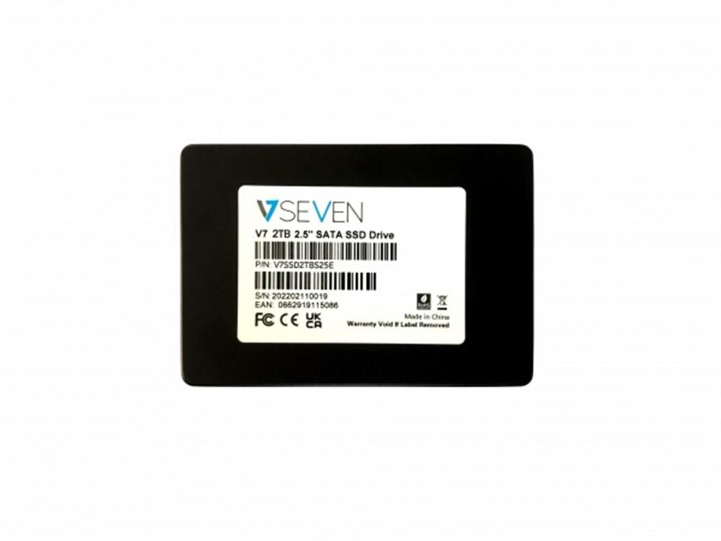 V7 V7SSD2TBS25E internal solid state drive 2.5"" 2 TB SATA III 3D TLC