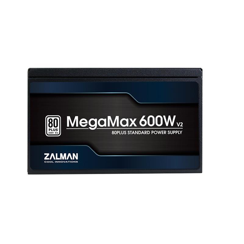 Zalman ZM600-TXII V2 MegaMax 80PLUS 230V EU STANDARD Certified high efficiency PCI-E power supply unit 600 W 20+4 pin ATX ATX Zwart