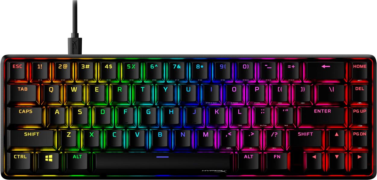 HyperX Alloy Origins 65 - Mechanical Gaming Keyboard - HX Aqua (US Layout) toetsenbord USB Amerikaans Engels Zwart