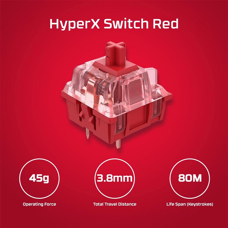 HyperX Alloy Origins PBT HX Red - Mechanical Gaming Keyboard