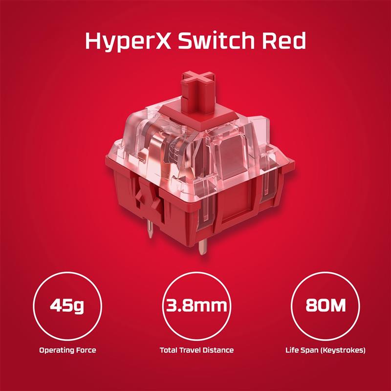 HyperX Alloy Origins Core PBT HX Red - Mechanical Gaming Keyboard