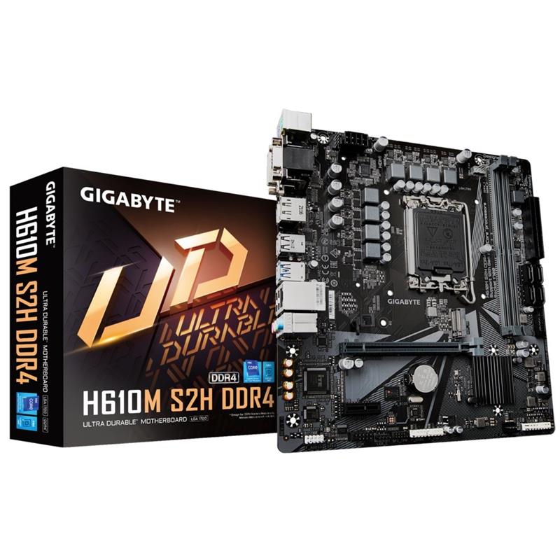 Gigabyte H610M S2H DDR4 moederbord Intel H610 Express LGA 1700 micro ATX