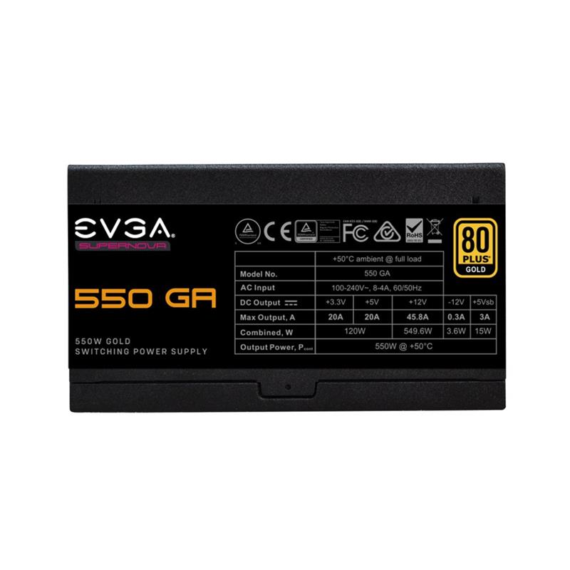 EVGA SuperNOVA 750 GT power supply unit 750 W 24-pin ATX ATX Zwart