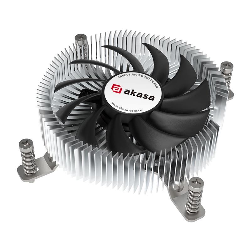 Akasa Extra-Safe Low-Profile Aluminium Intel LGA1700 Thin Mini-ITX Cooler with Copper Core increased package contact