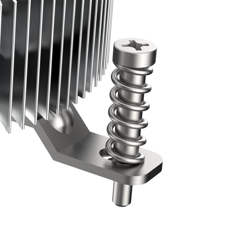 Akasa Extra-Safe Low-Profile Aluminium Intel LGA1700 Thin Mini-ITX Cooler with Copper Core increased package contact