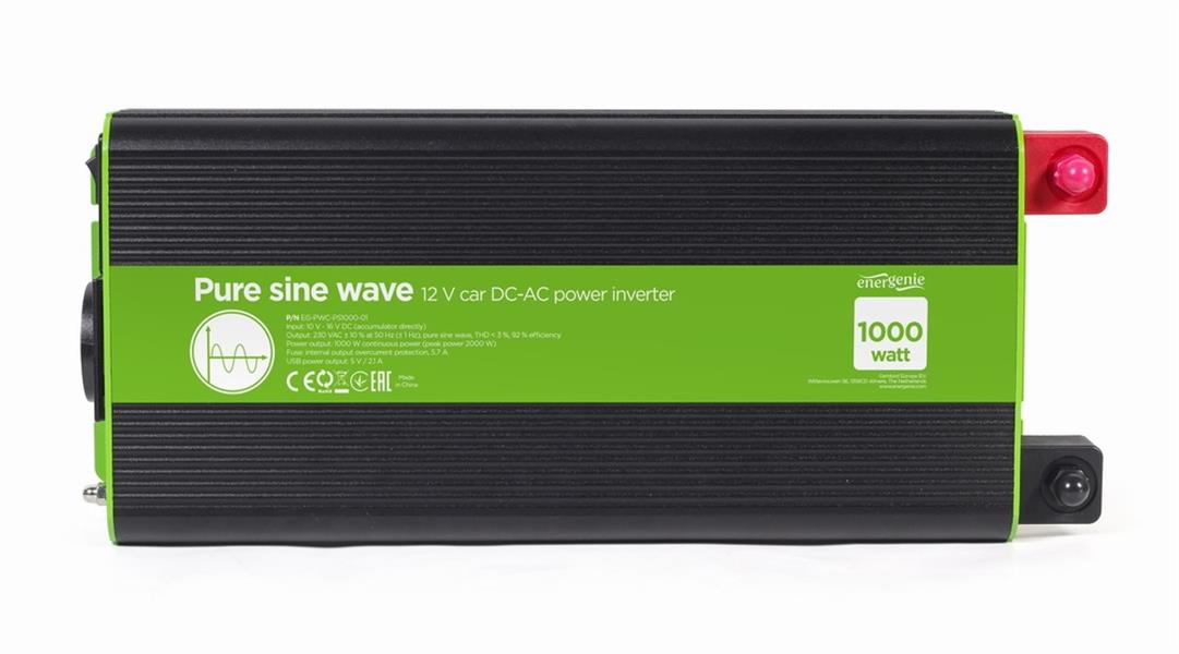 12 V DC-AC omvormer met zuivere sinusgolf 1000 W