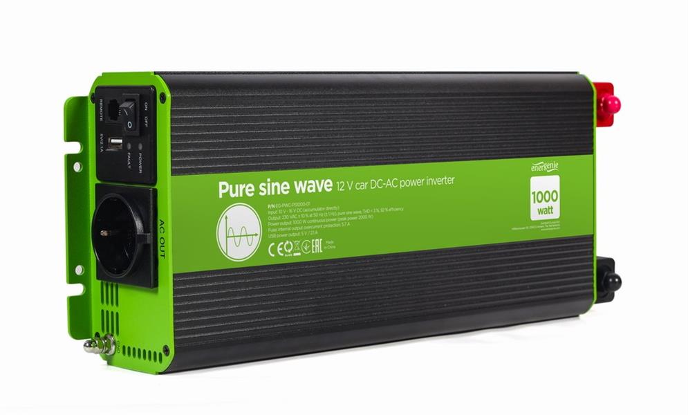 12 V DC-AC omvormer met zuivere sinusgolf 1000 W