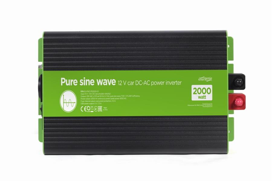 12 V DC-AC omvormer met zuivere sinusgolf 2000 W