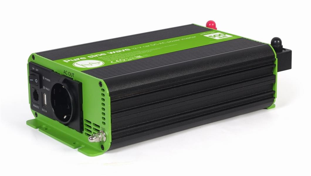 12 V DC-AC omvormer met zuivere sinusgolf 500 W