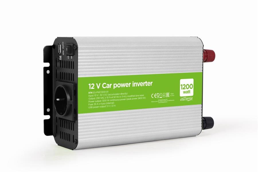 Omvormer voor in de auto 1200 W