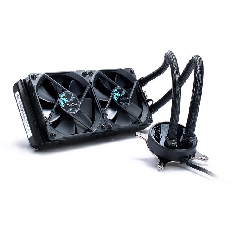 Fractal Design Celsius S24 Water Cooling Unit Blackout black fan blades AIO 240mm 2x120mm PWM Fan Standard G 1 4 Thread LGA1700 and AM5 compatible