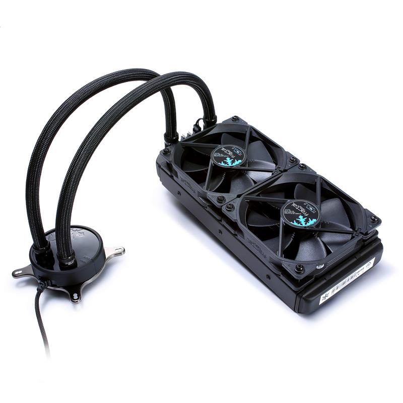 Fractal Design Celsius S24 Water Cooling Unit Blackout black fan blades AIO 240mm 2x120mm PWM Fan Standard G 1 4 Thread LGA1700 and AM5 compatible