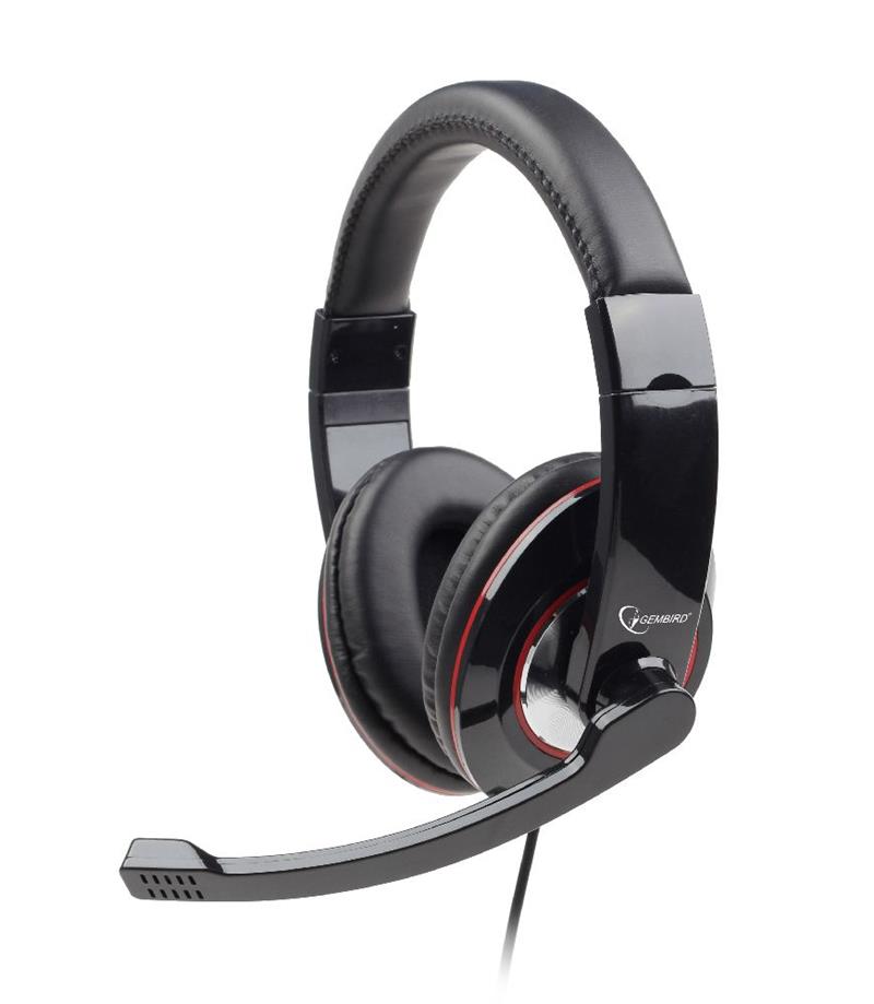 Gembird stereo headset glossy zwart