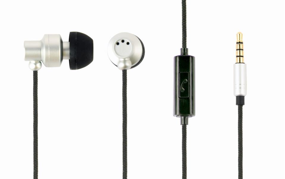 In-Ear oordopjes Paris zilver met microfoon