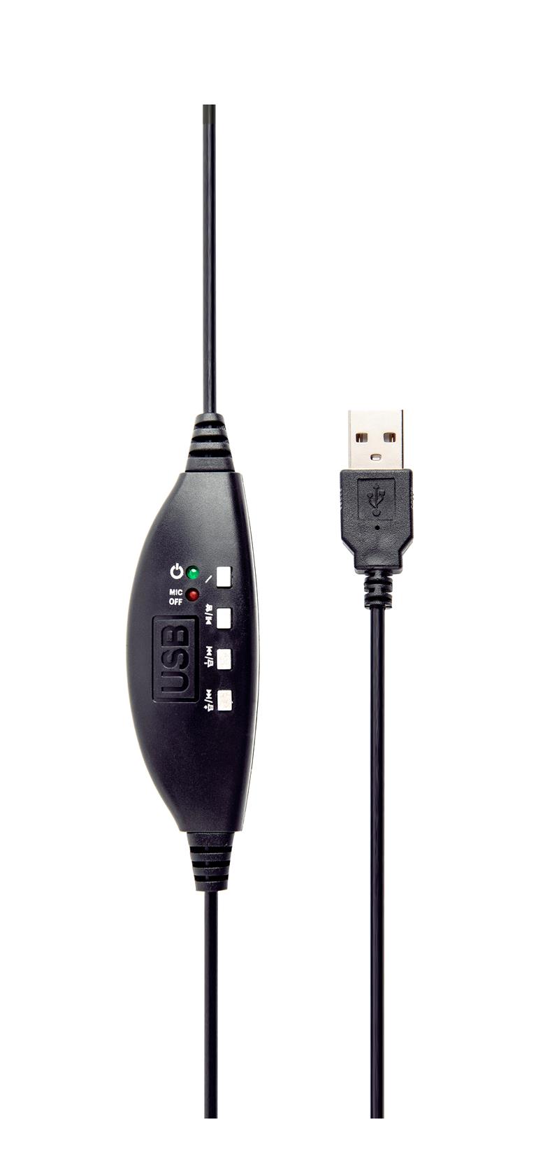 Headset Glossy Zwart USB