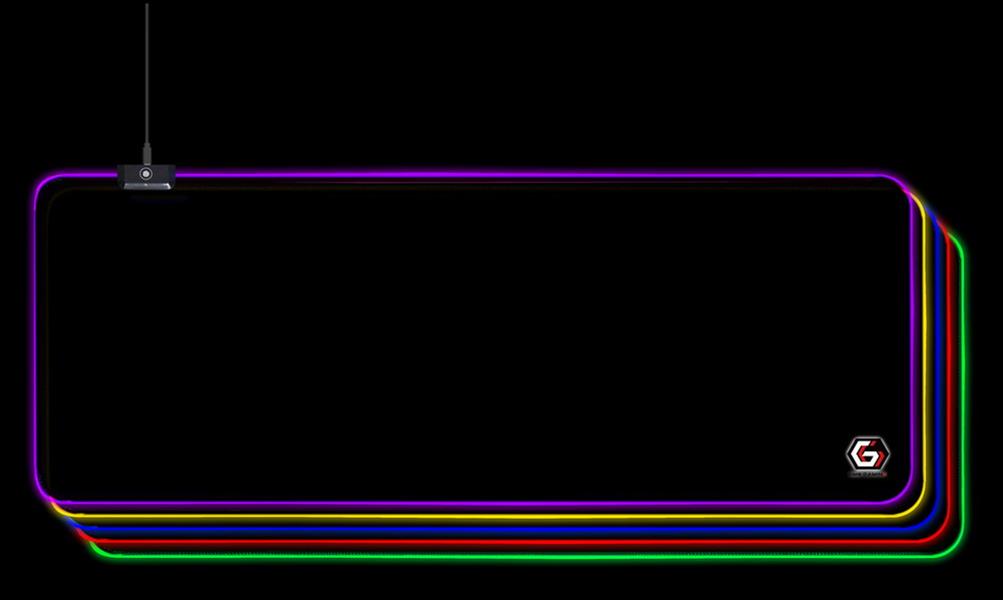 Gembird Gaming muismat met LED lichteffect 300 x 800 x 4 mm LED light: 10 modes cable 1 5m