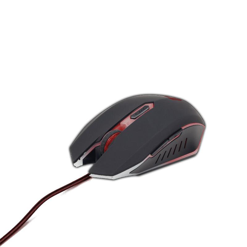 Gaming muis USB zwart rood