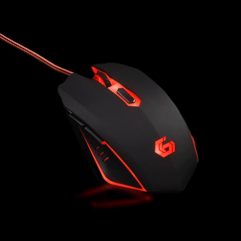 Gaming muis USB zwart rood