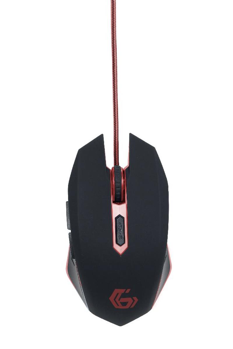 Gaming muis USB zwart rood